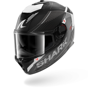 Casque Shark SPARTAN GT PRO Carbon AXIUM Mat — Carbone Anthracite Blanc