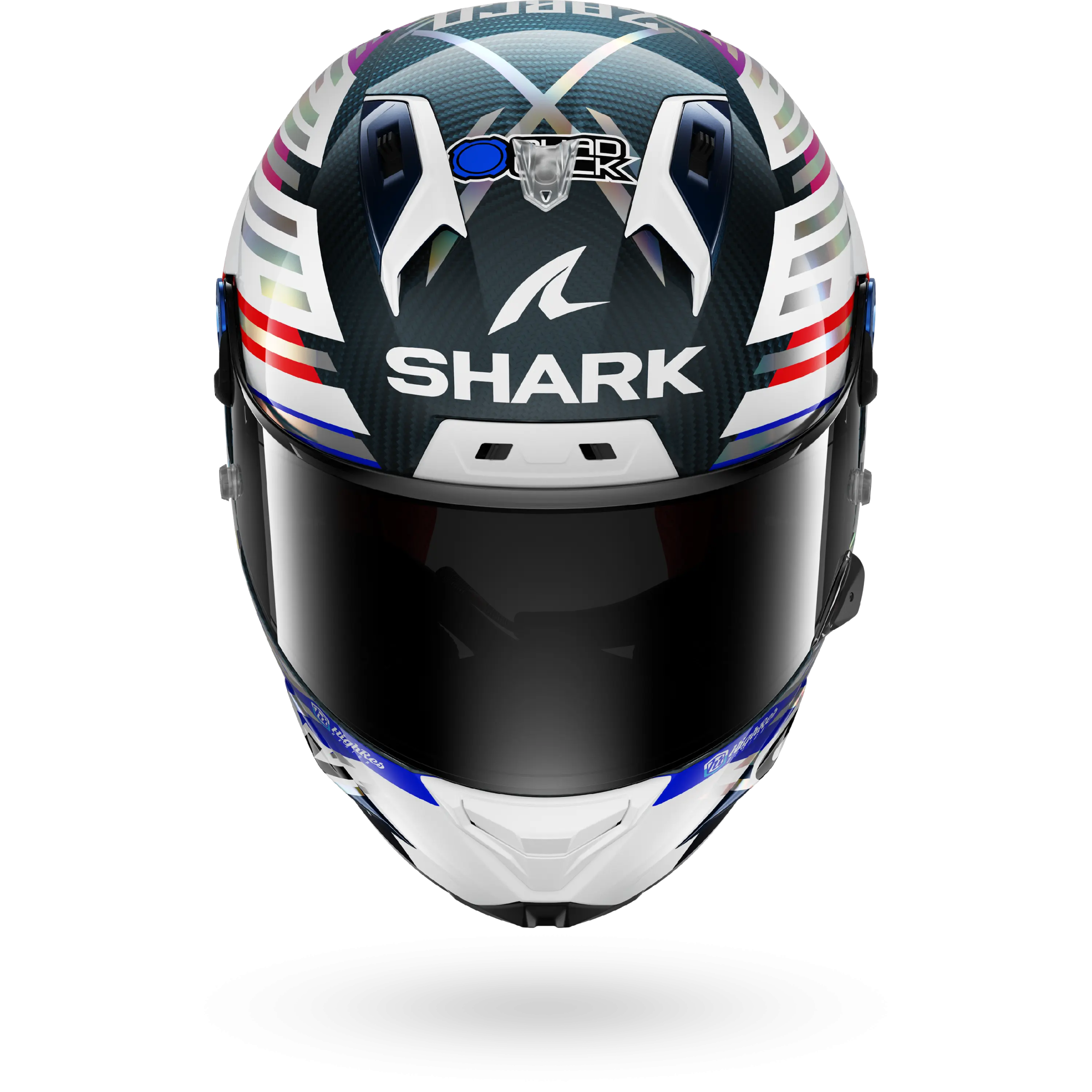 Casque Shark AERON-GP FIM RACING #2 REPLICA ZARCO GP DE FRANCE 2026 — Carbone Chrome Rouge – Image 5