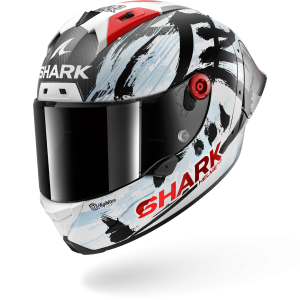 Casque Shark AERON-GP FIM RACING #2 REPLICA ZARCO SUZUKA 2026 Mat — Carbone Blanc Noir