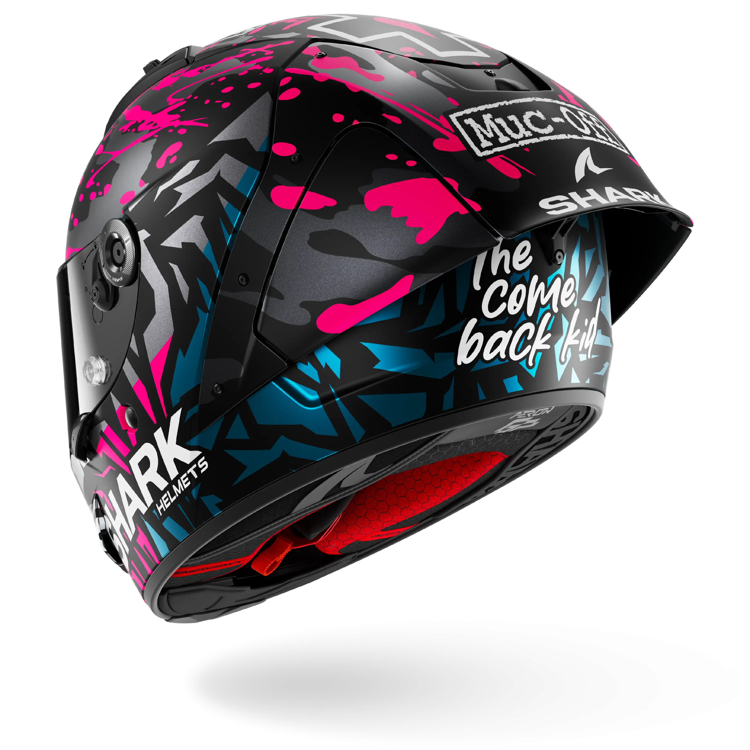 Casque Shark AERON-GP FIM RACING #2 REPLICA REDDING Mat — Noir Violet Bleu – Image 4