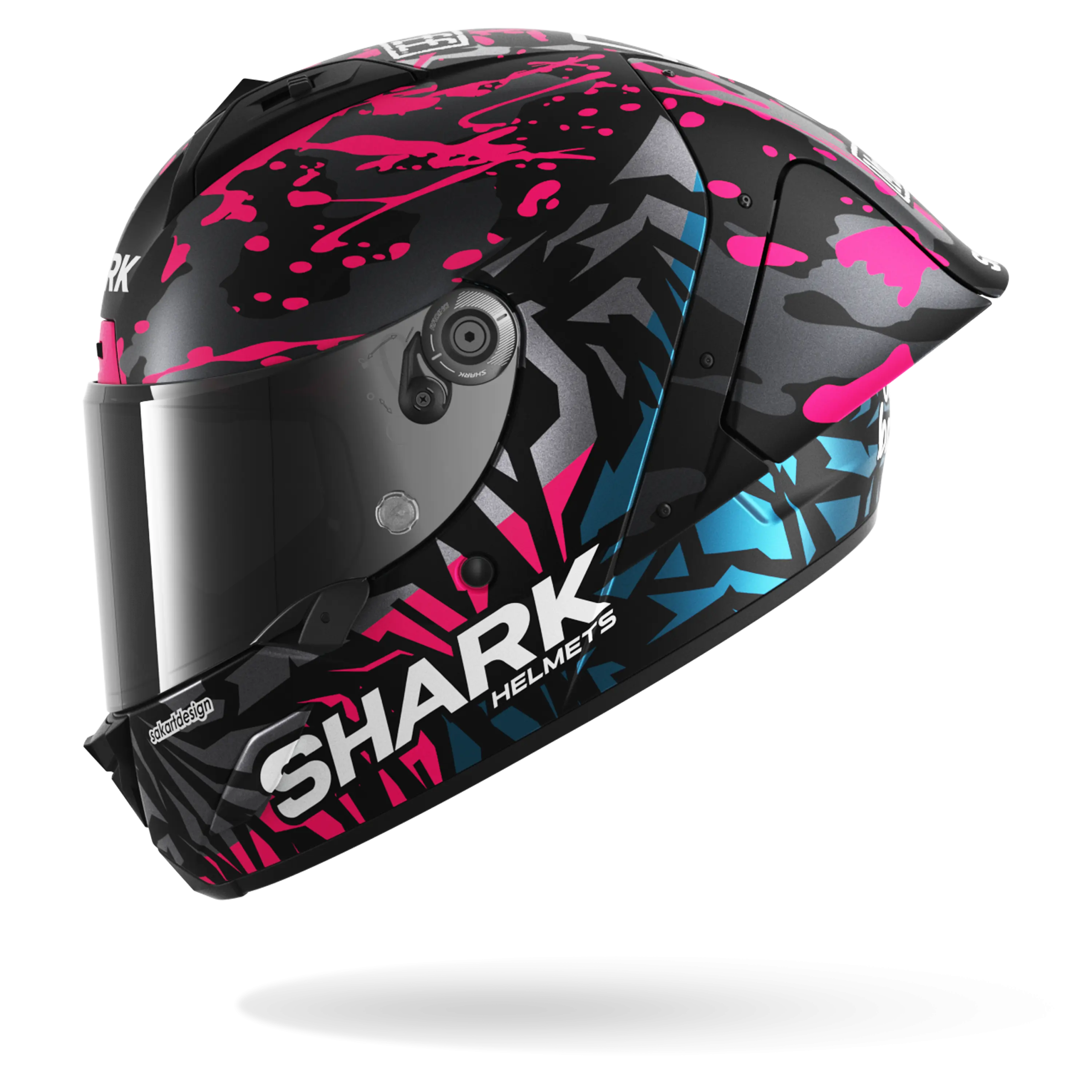Casque Shark AERON-GP FIM RACING #2 REPLICA REDDING Mat — Noir Violet Bleu – Image 6