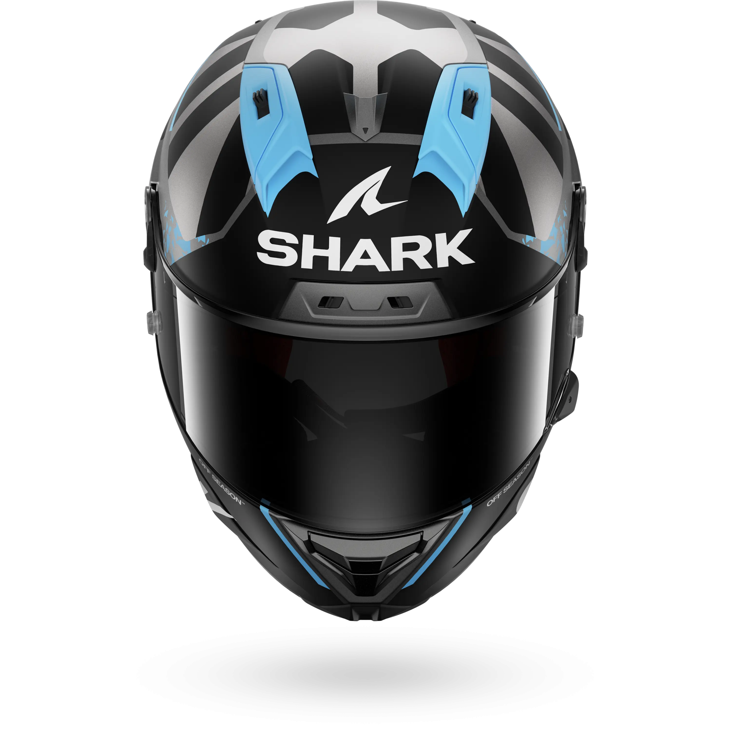 Casque Shark AERON-GP FIM RACING #2 REPLICA RAUL FERNANDEZ WINTER TEST Mat — Anthracite Bleu Argent – Image 5