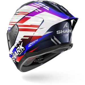 Casque Shark SKWAL CUP REPLICA ZARCO GP DE FRANCE 2026 — Bleu Chrome Rouge