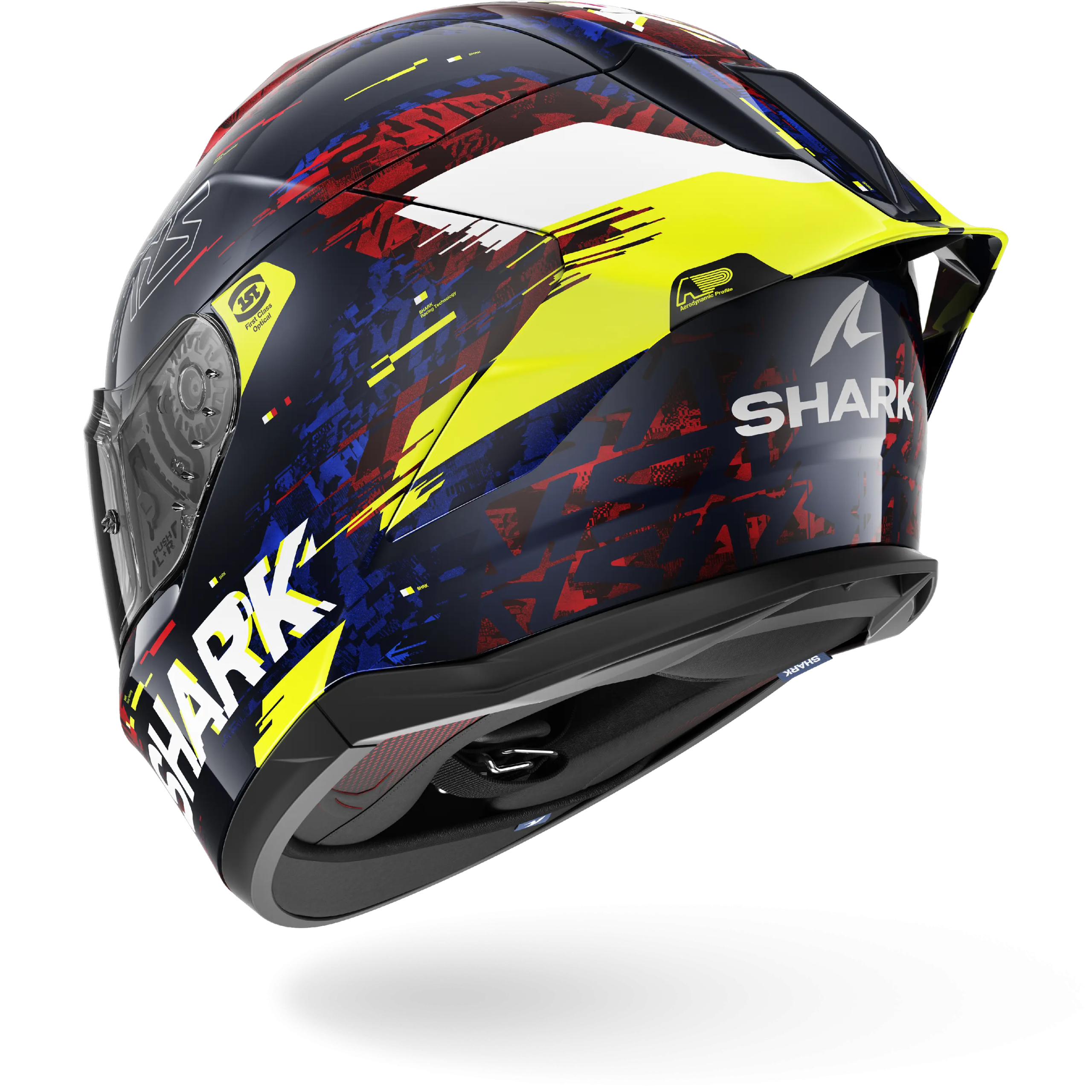 Casque Shark SKWAL CUP SPEED-VIB — Bleu Rouge Jaune – Image 2