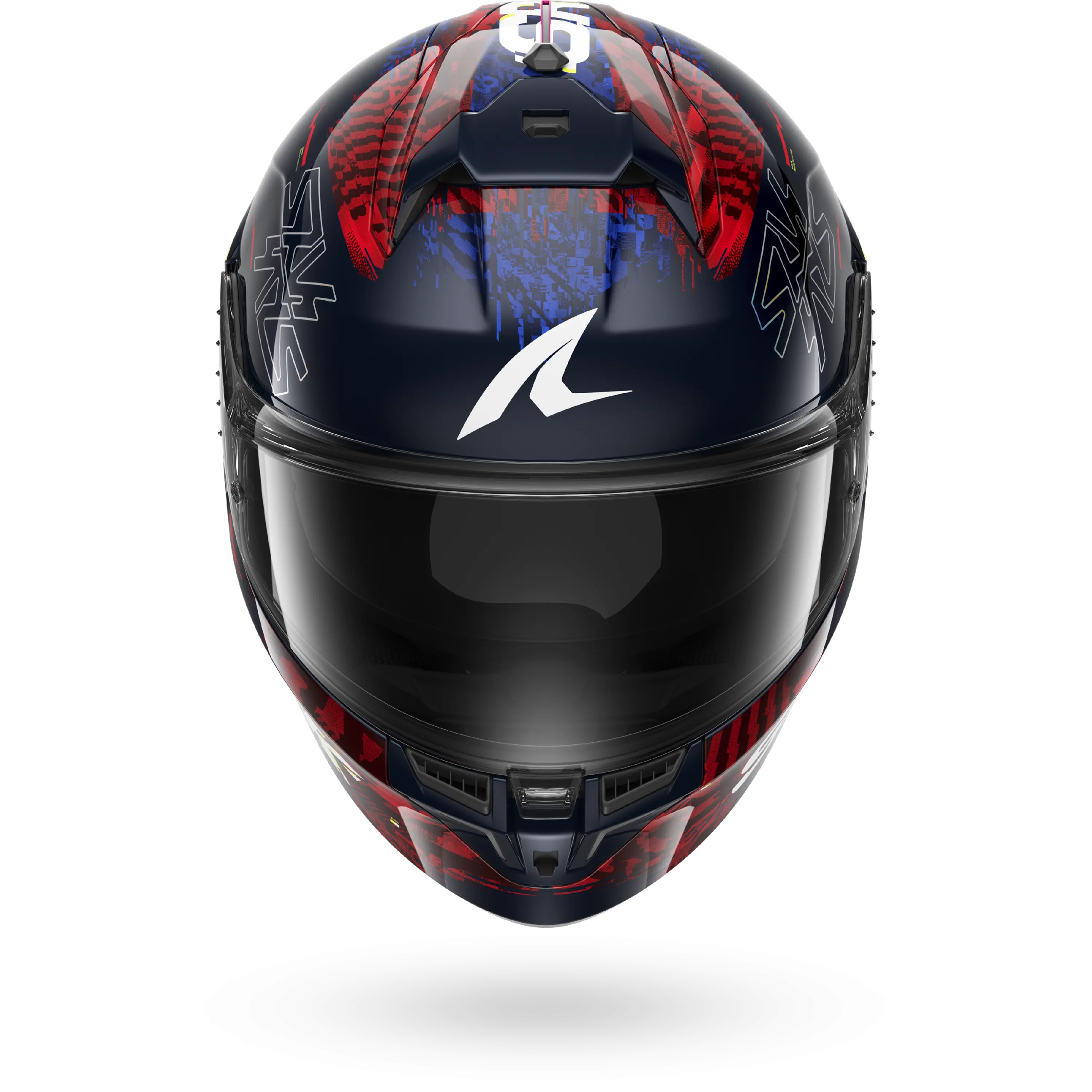 Casque Shark SKWAL CUP SPEED-VIB — Bleu Rouge Jaune – Image 3