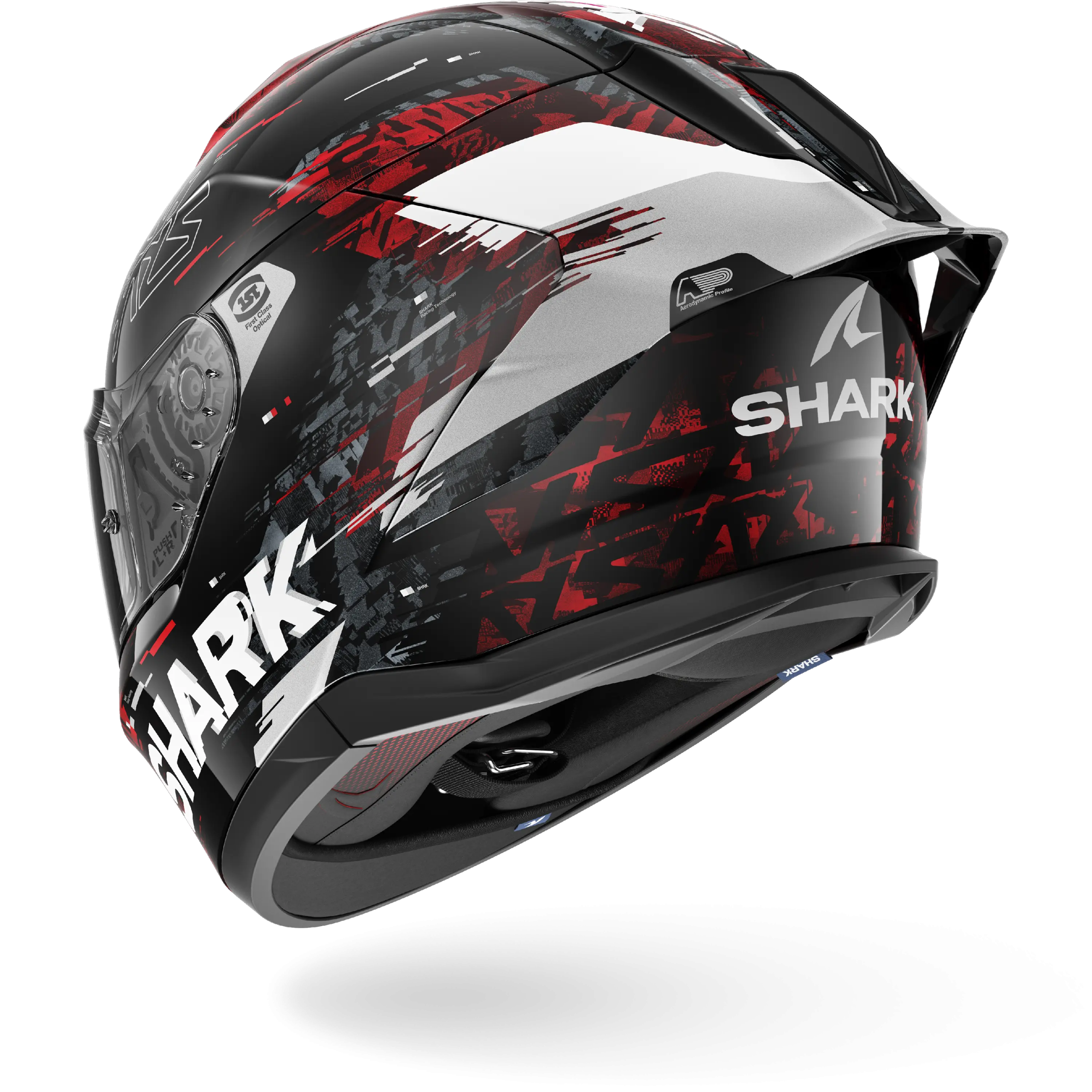 Casque Shark SKWAL CUP SPEED-VIB — Noir Rouge Argent – Image 2
