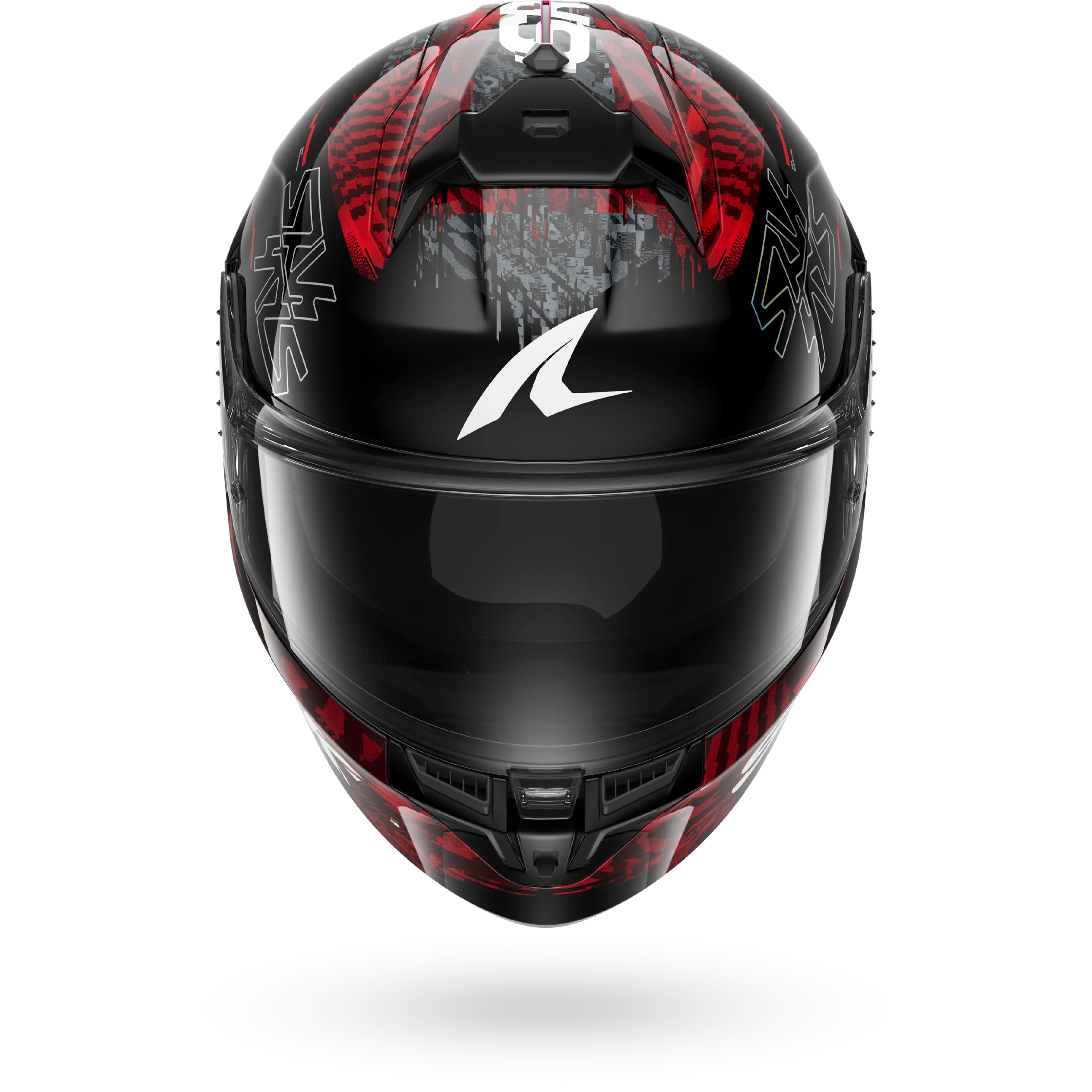 Casque Shark SKWAL CUP SPEED-VIB — Noir Rouge Argent – Image 3