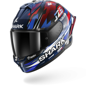 Casque Shark SKWAL CUP REPLICA ZARCO GP DE FRANCE — Bleu Chrome Rouge