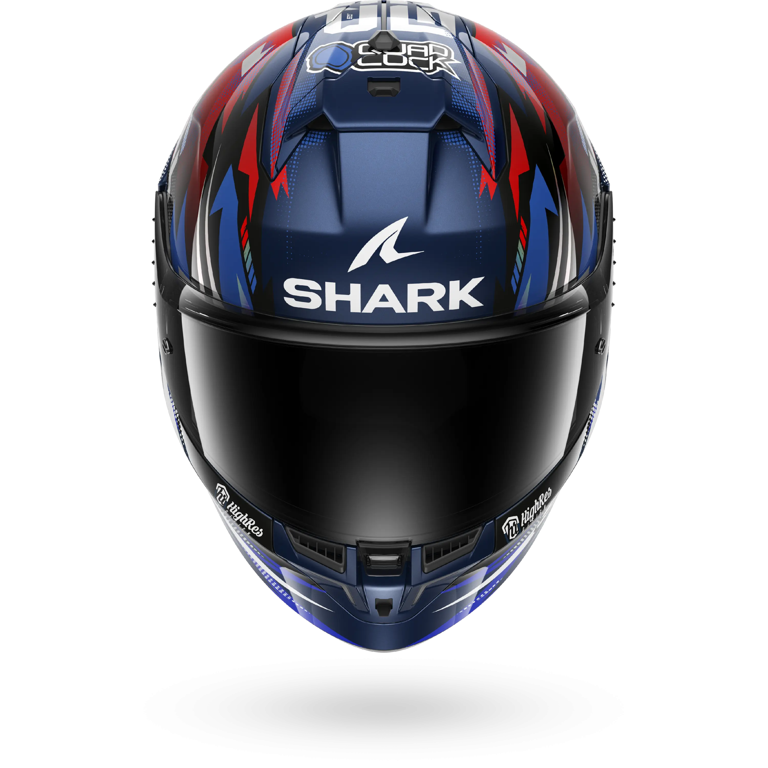 Casque Shark SKWAL CUP REPLICA ZARCO GP DE FRANCE — Bleu Chrome Rouge – Image 3