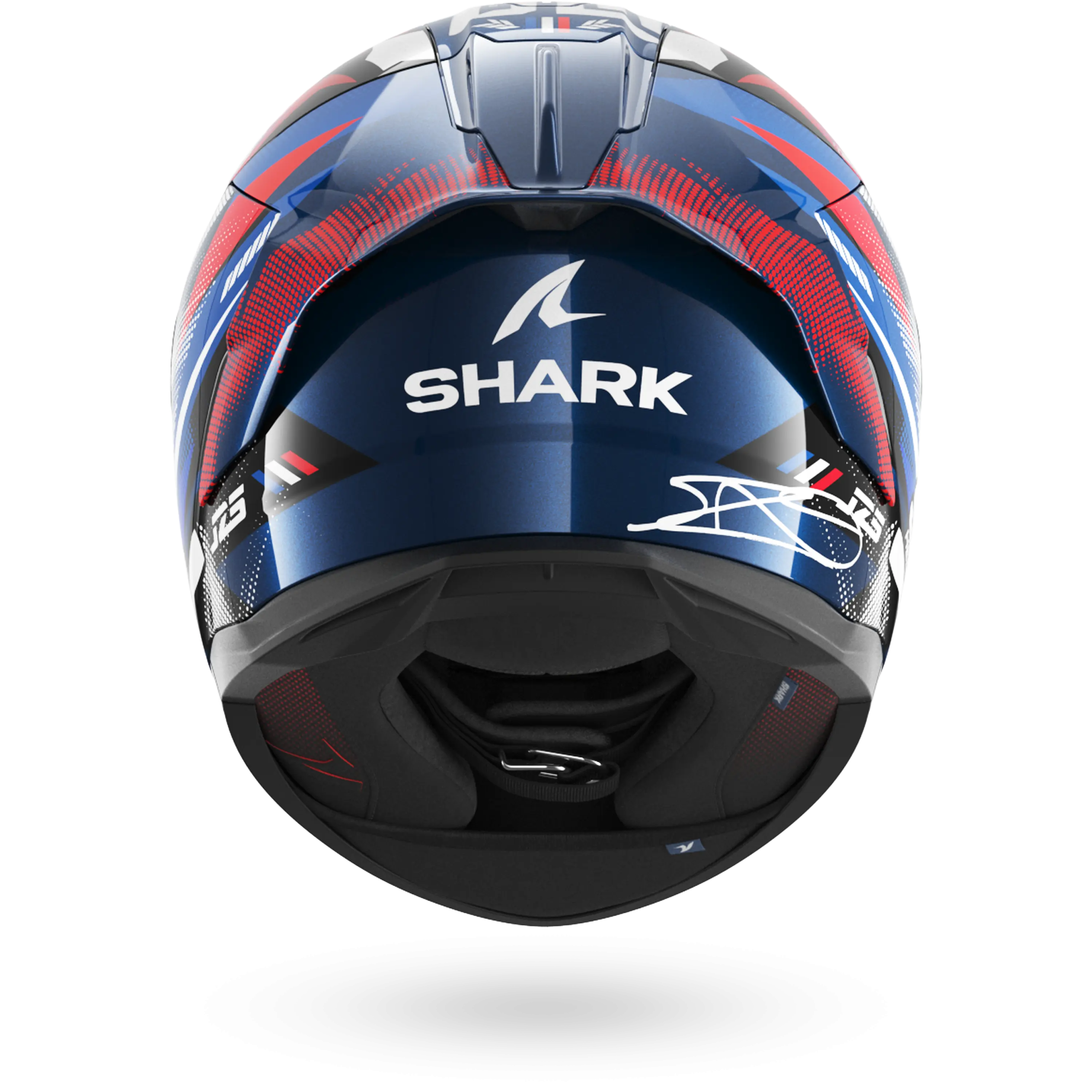 Casque Shark SKWAL CUP REPLICA ZARCO GP DE FRANCE — Bleu Chrome Rouge – Image 5