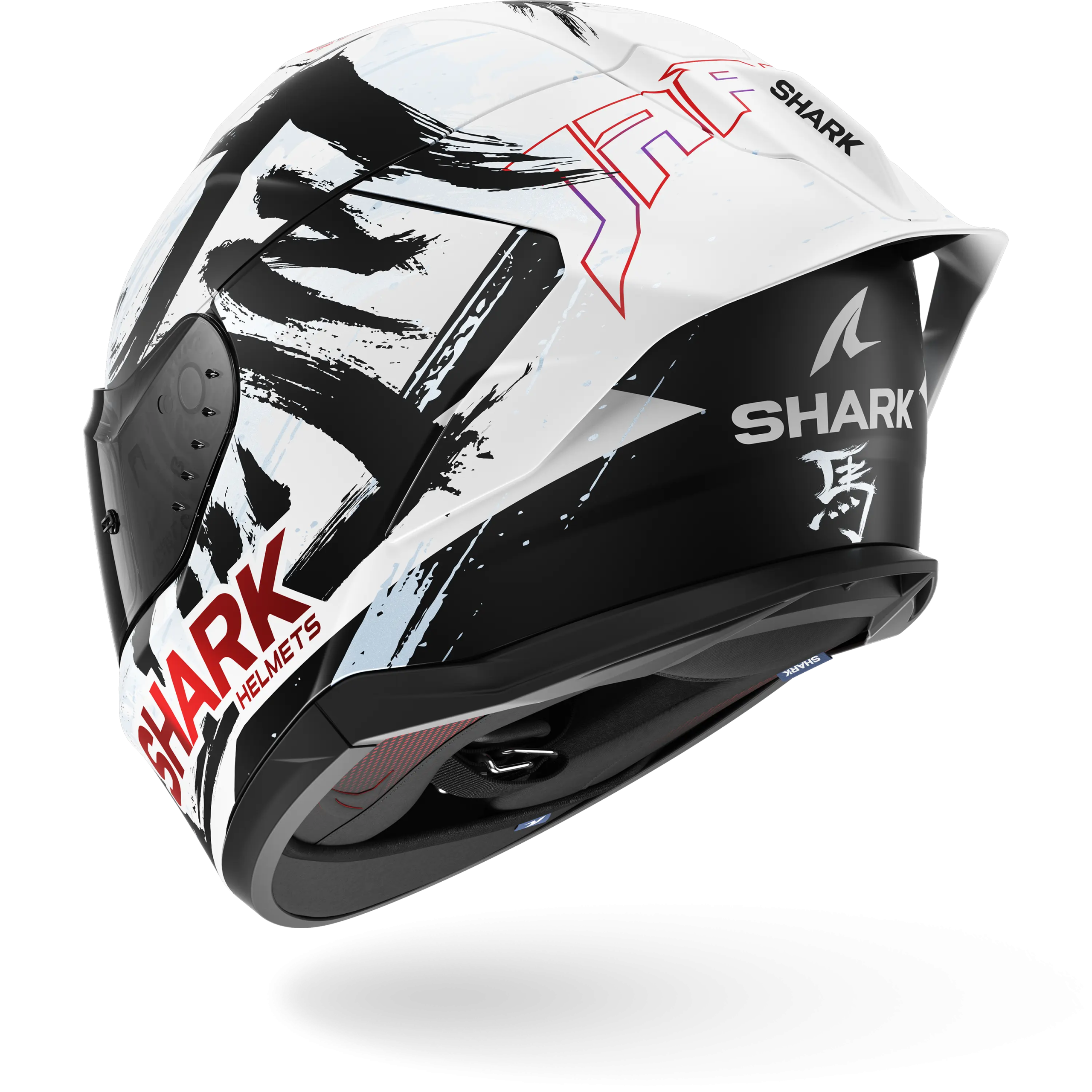 Casque Shark SKWAL CUP REPLICA ZARCO SUZUKA Mat — Noir Blanc Noir – Image 2