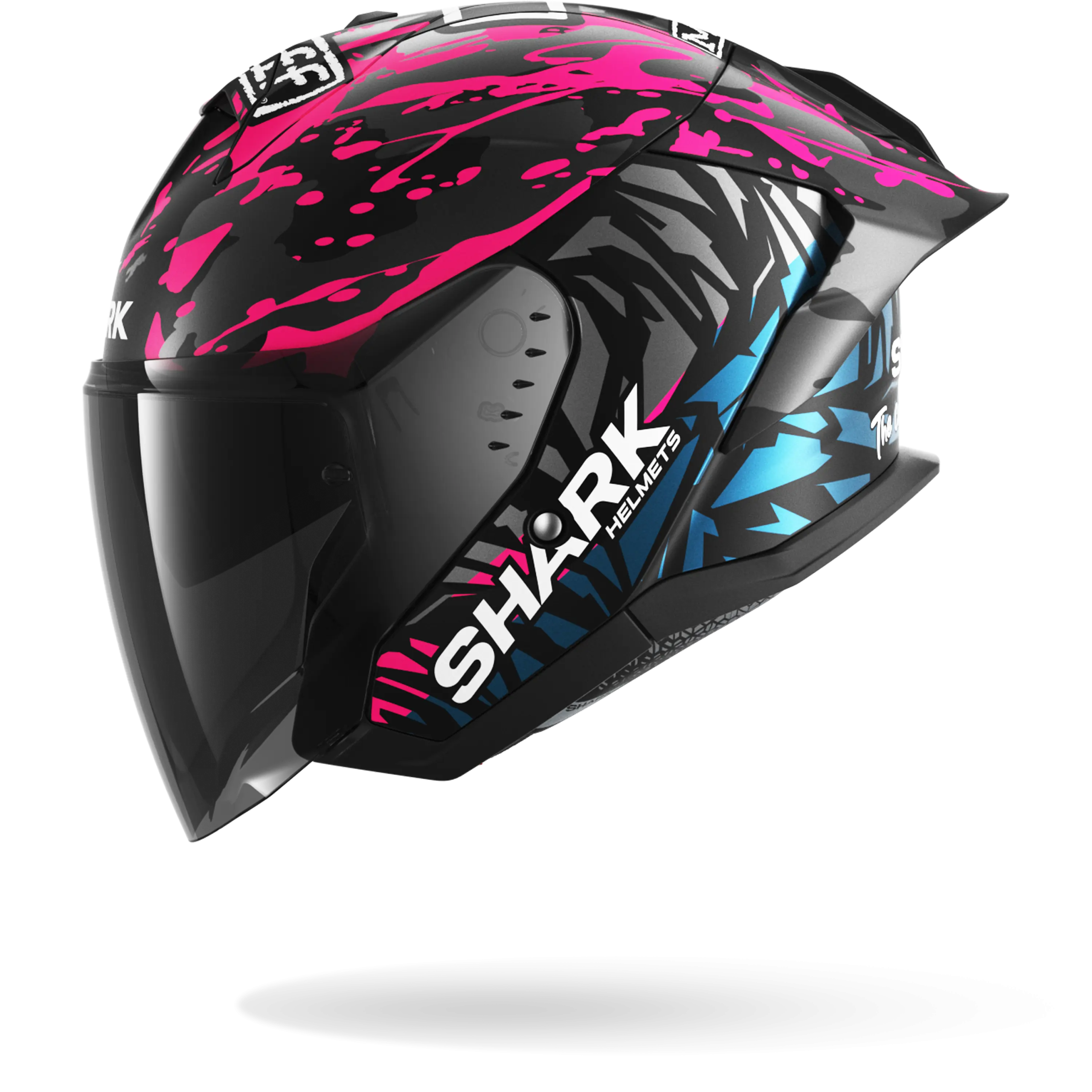 Casque Shark SKWAL JET CUP REPLICA REDDING Mat — Noir Violet Bleu – Image 4