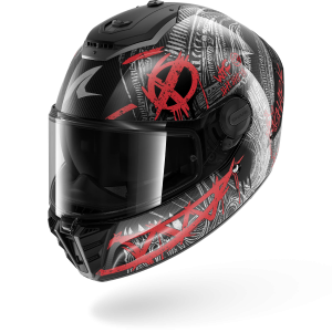 Casque Shark SPARTAN RS CARBON SHIEVER — Carbone Anthracite Rouge