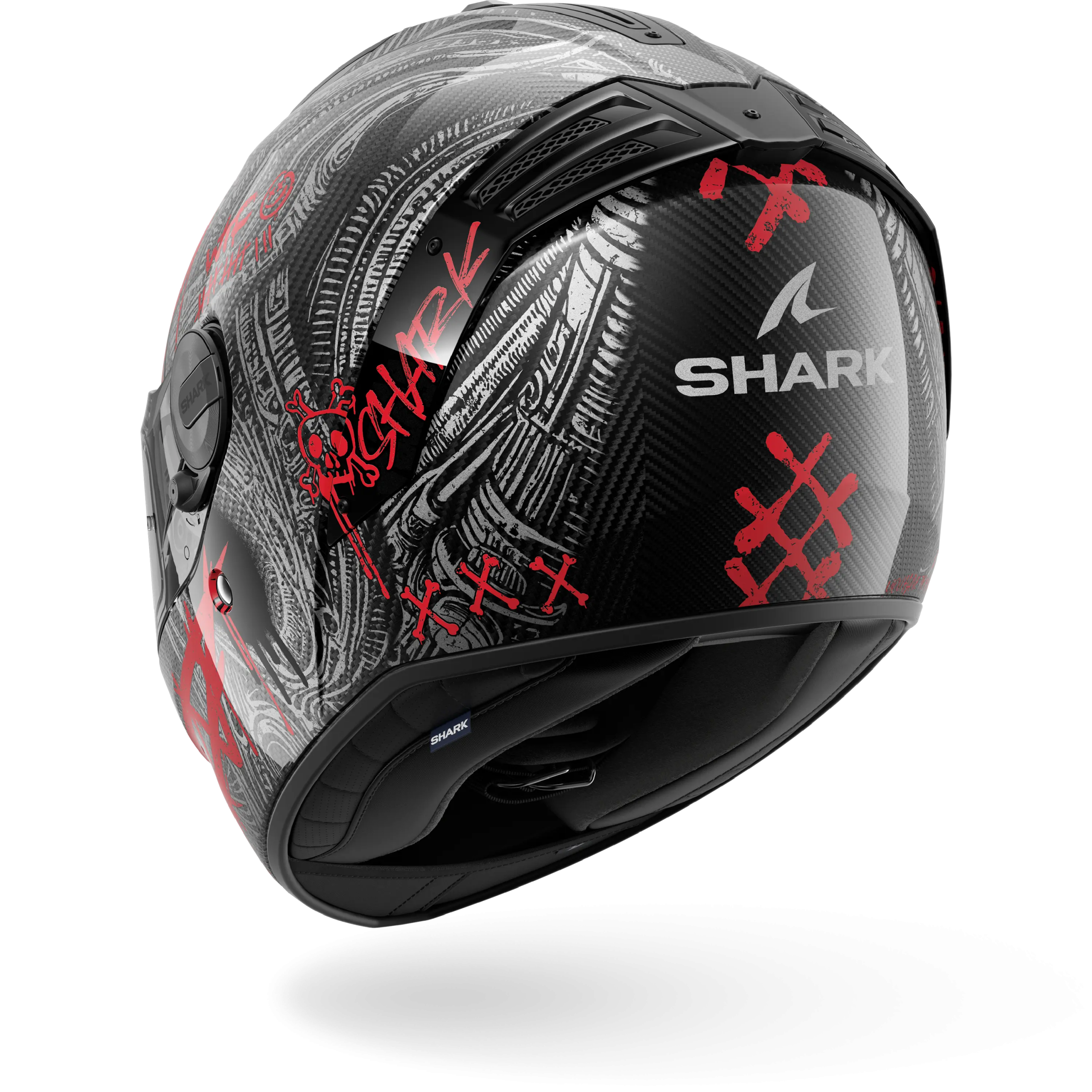 Casque Shark SPARTAN RS CARBON SHIEVER — Carbone Anthracite Rouge – Image 2