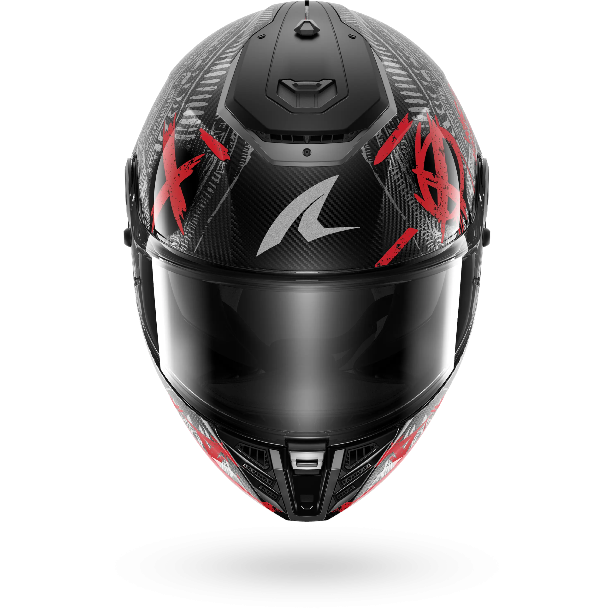 Casque Shark SPARTAN RS CARBON SHIEVER — Carbone Anthracite Rouge – Image 3
