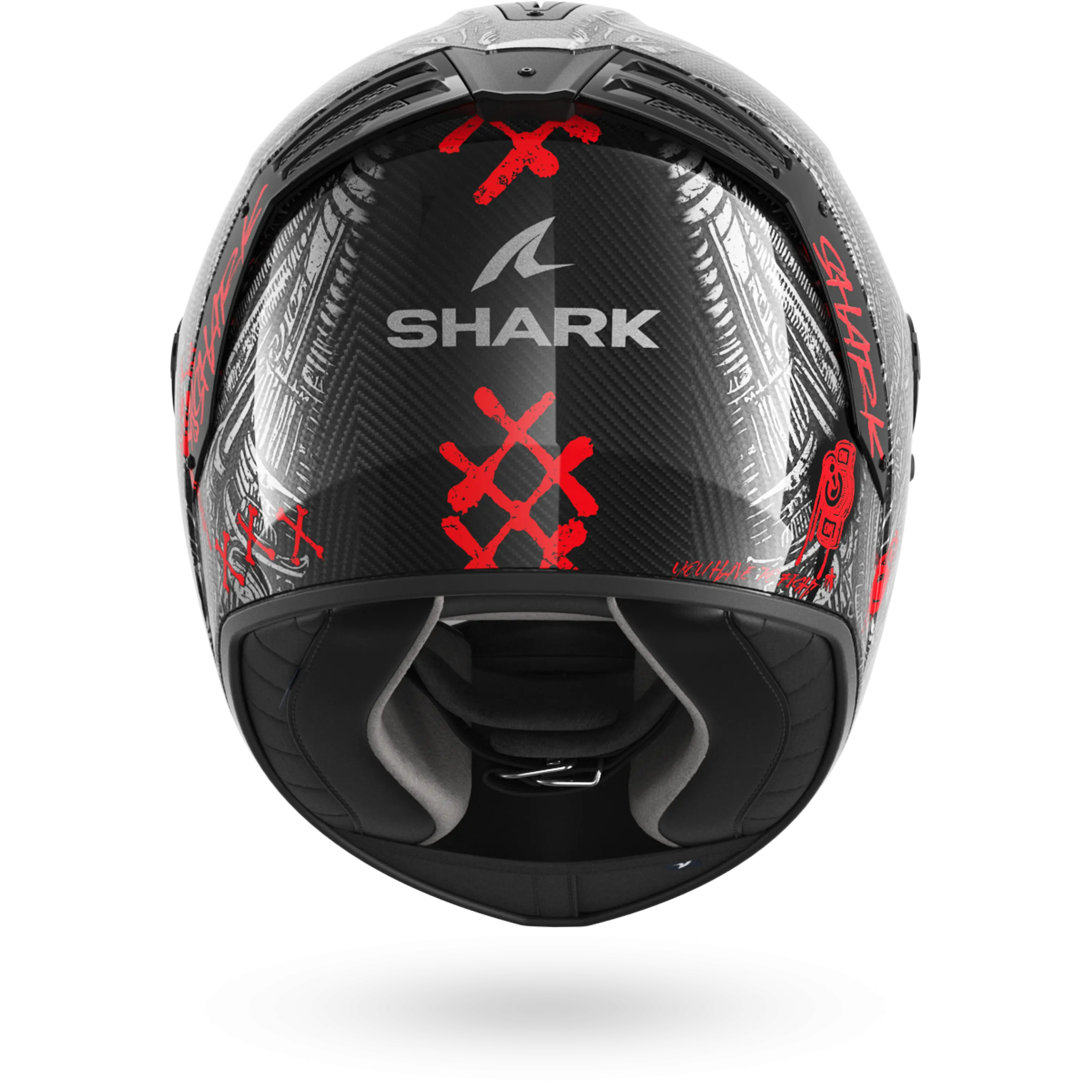 Casque Shark SPARTAN RS CARBON SHIEVER — Carbone Anthracite Rouge – Image 5