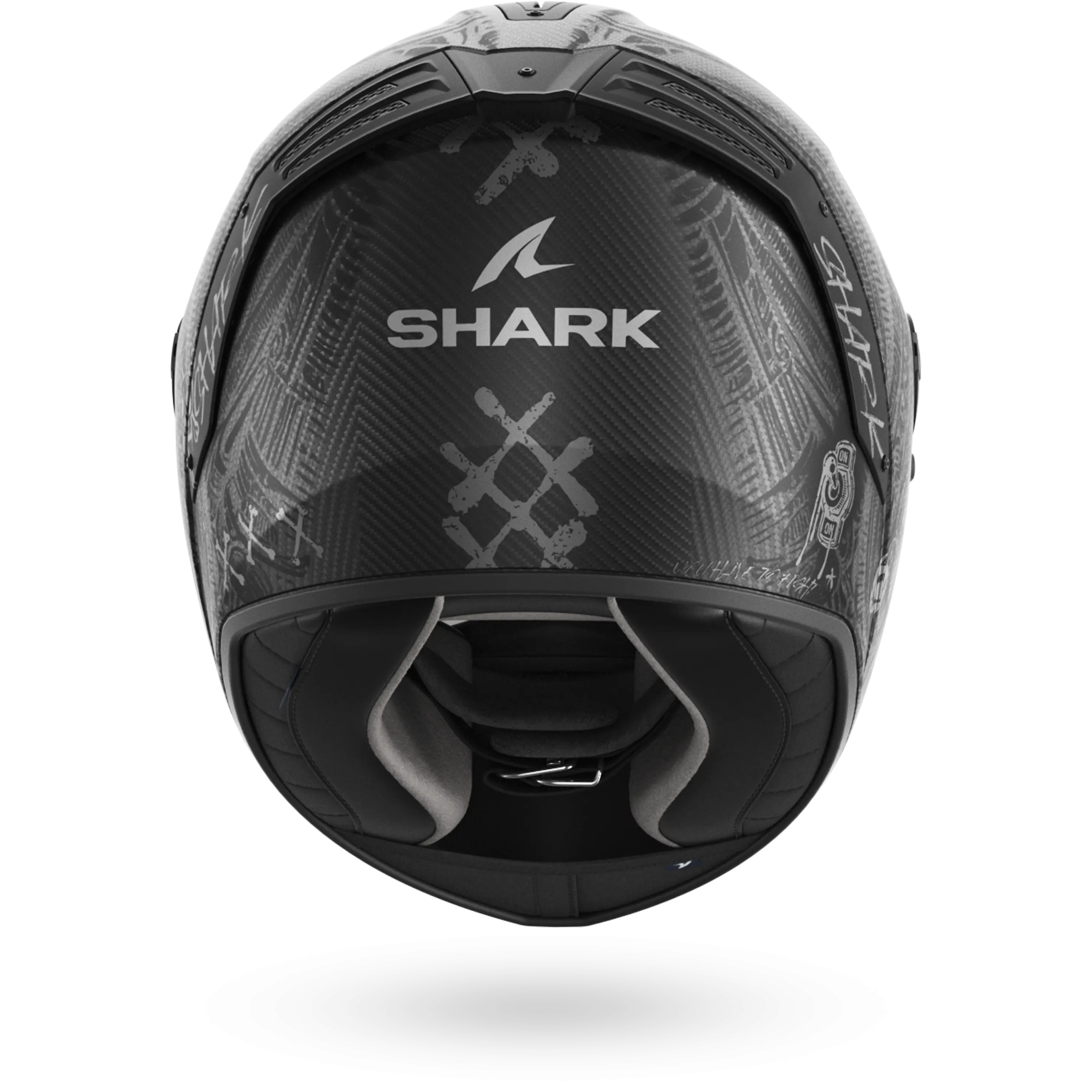 Casque Shark SPARTAN RS CARBON SHIEVER Mat — Carbone Anthracite Argent – Image 5