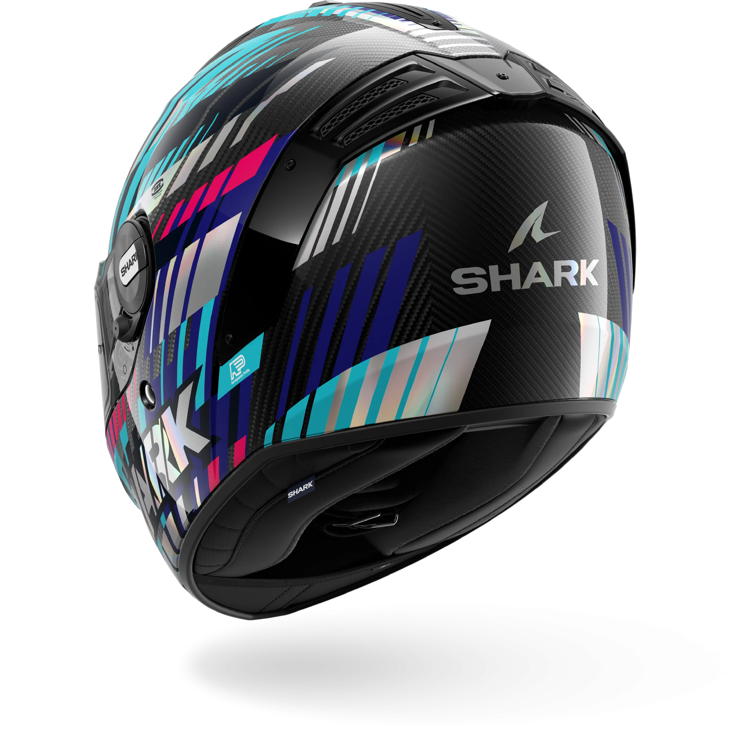 Casque Shark SPARTAN RS CARBON VIBETRACK — Carbone Vert Chrome – Image 2
