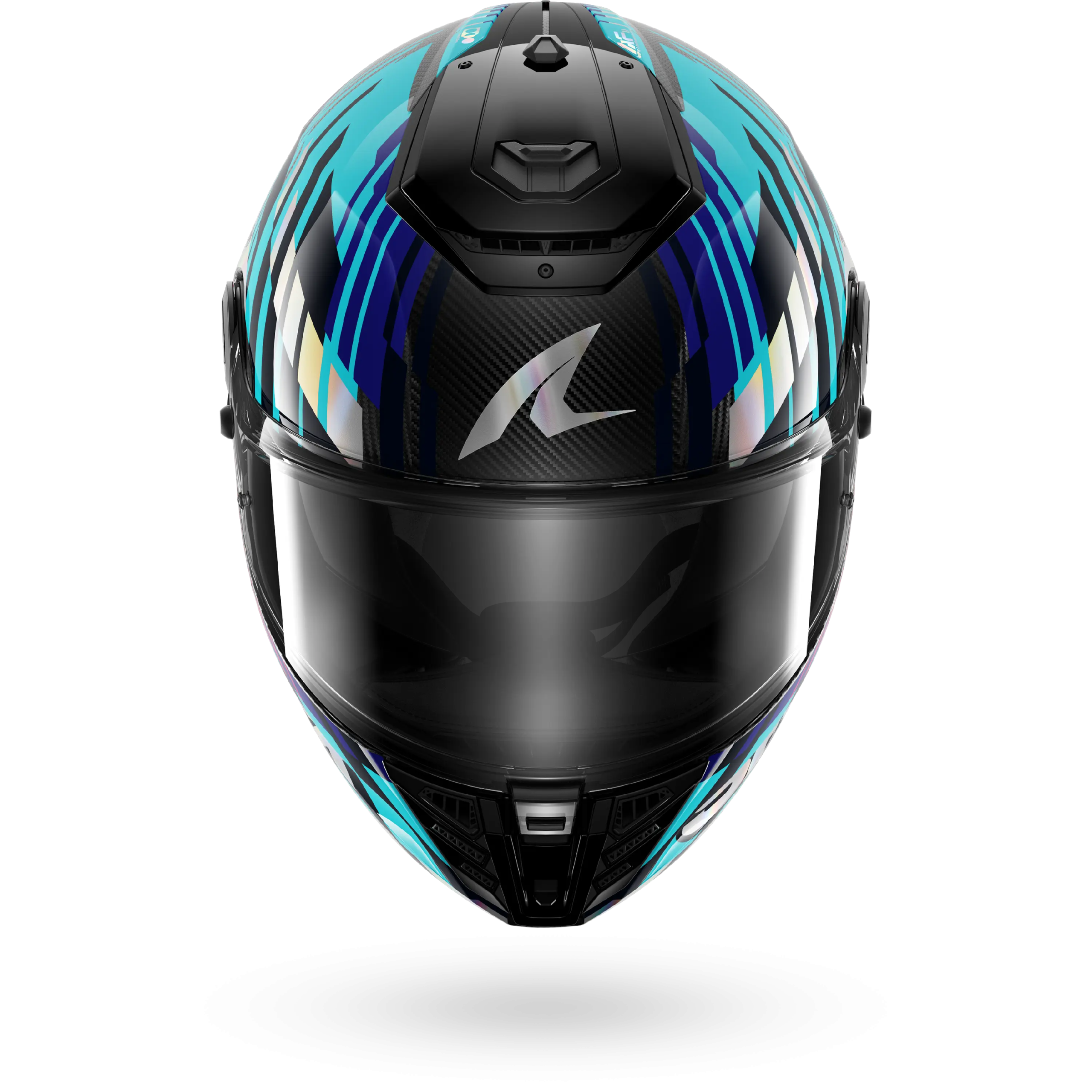 Casque Shark SPARTAN RS CARBON VIBETRACK — Carbone Vert Chrome – Image 3