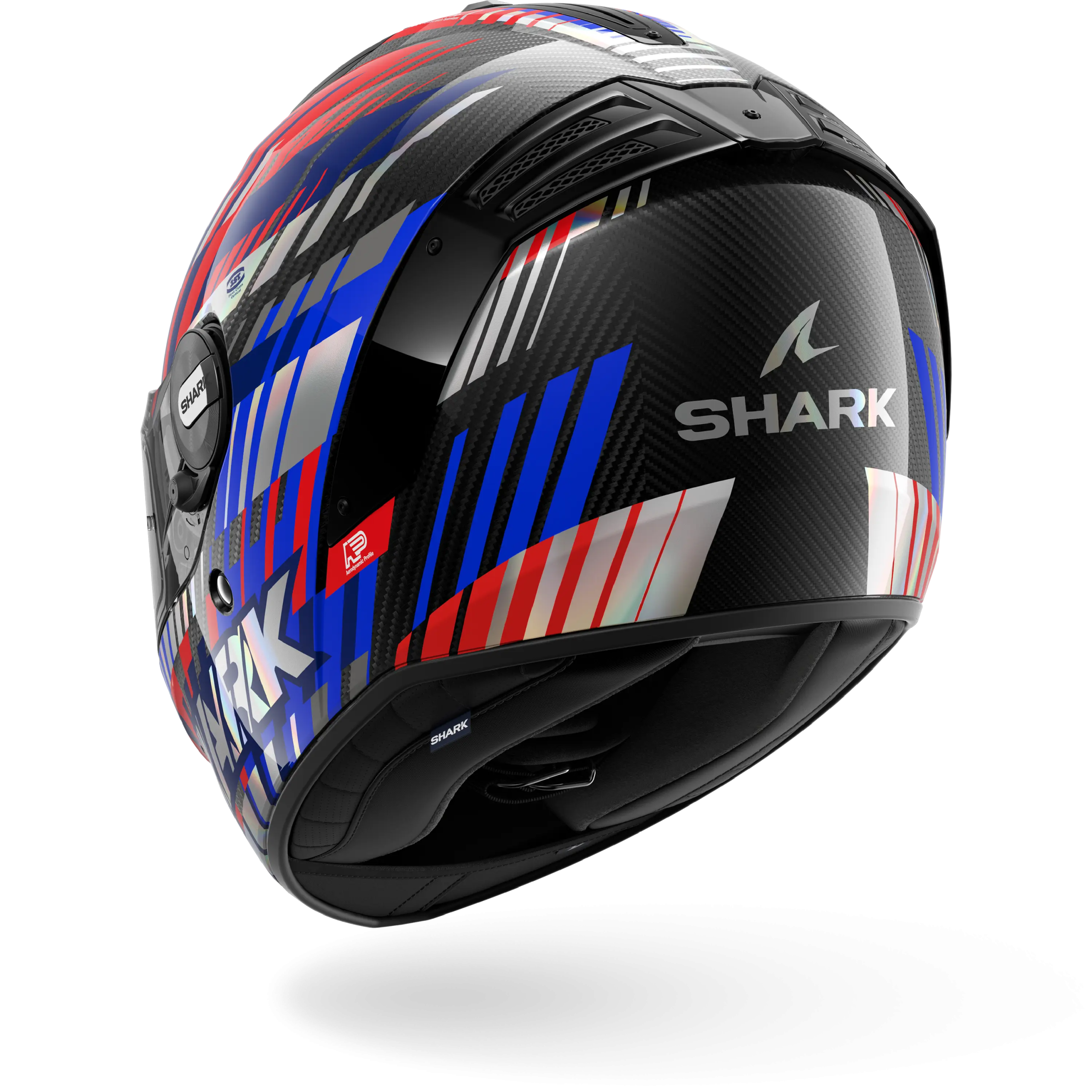 Casque Shark SPARTAN RS CARBON VIBETRACK — Carbone Rouge Chrome – Image 2