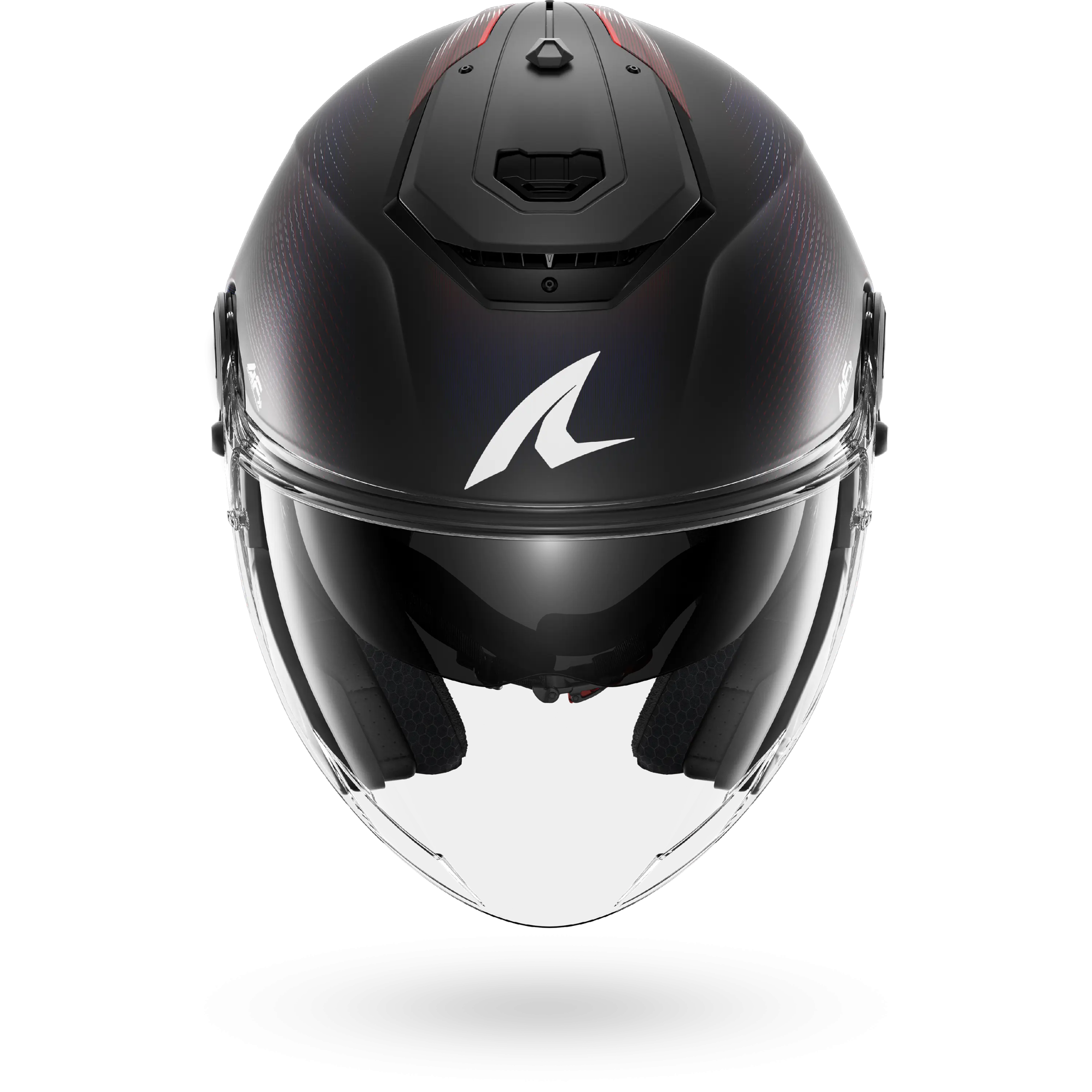 Casque Shark RS JET CARBON SPEED-TECH Mat — Carbone Bleu Rouge – Image 3