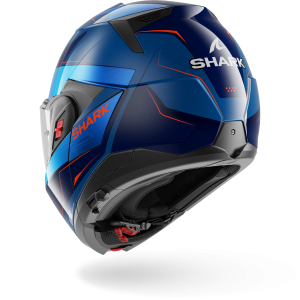 Casque Shark OXO MEKARIUM — Bleu Chrome Orange