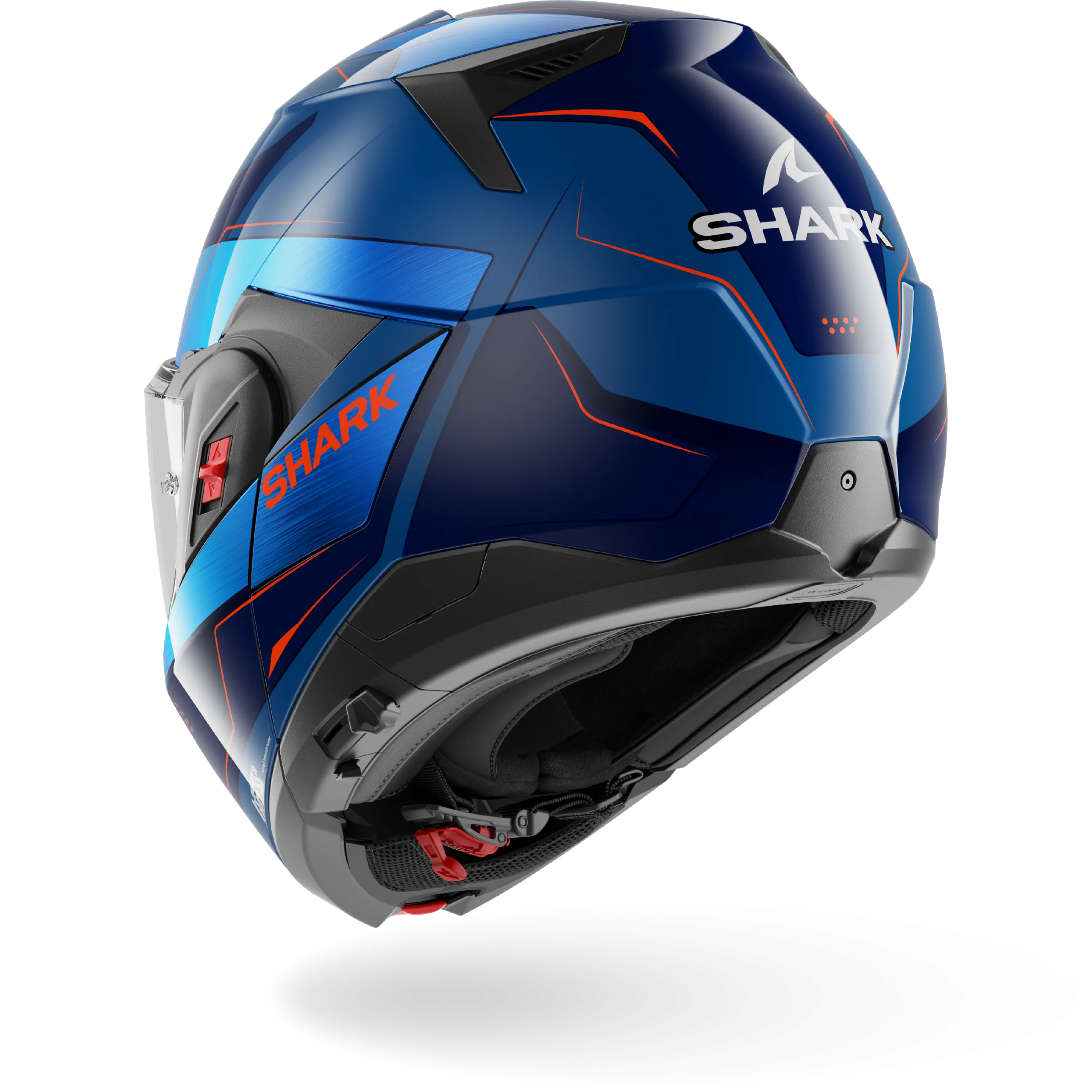Casque Shark OXO MEKARIUM — Bleu Chrome Orange – Image 2