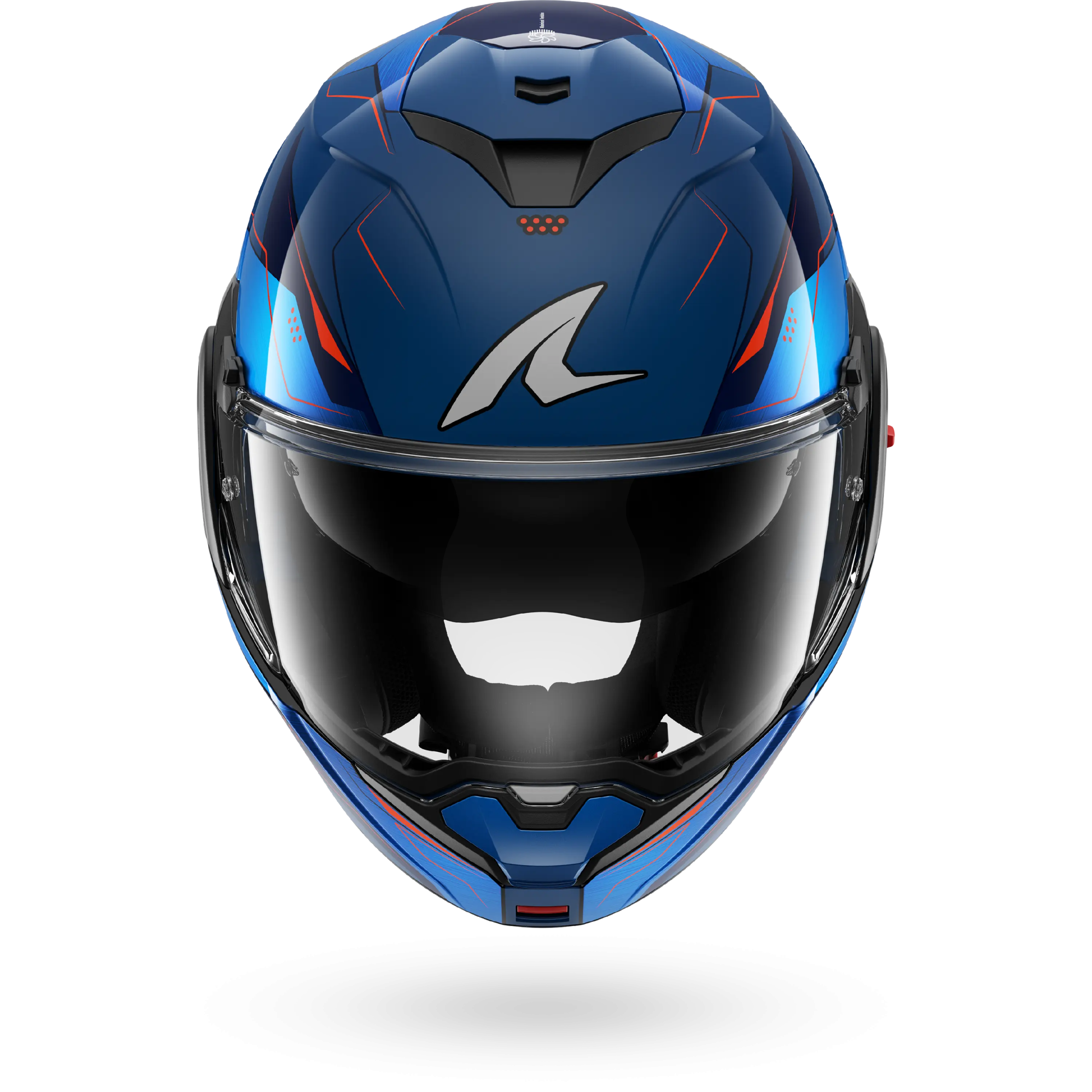 Casque Shark OXO MEKARIUM — Bleu Chrome Orange – Image 3