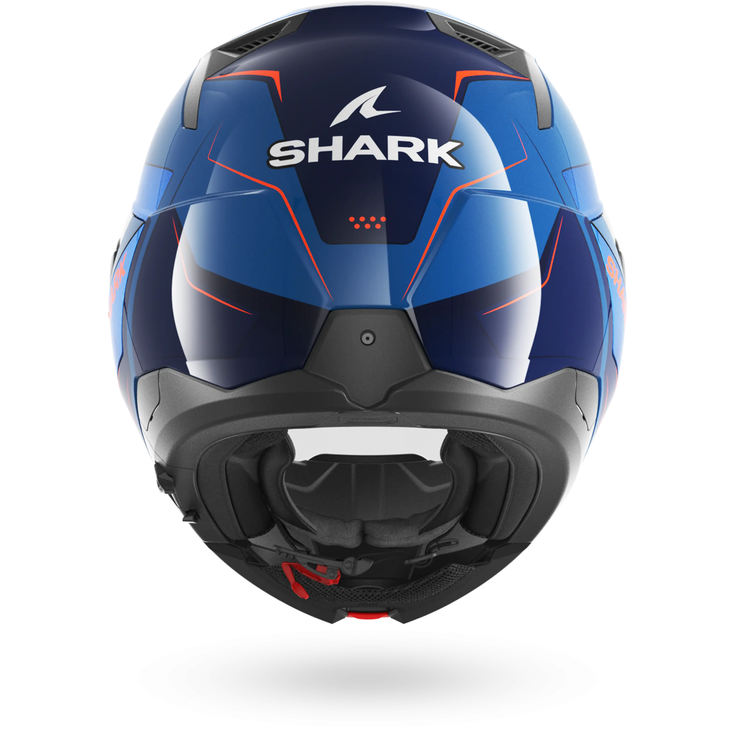 Casque Shark OXO MEKARIUM — Bleu Chrome Orange – Image 7