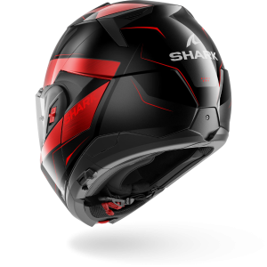 Casque Shark OXO MEKARIUM — Noir Chrome Rouge