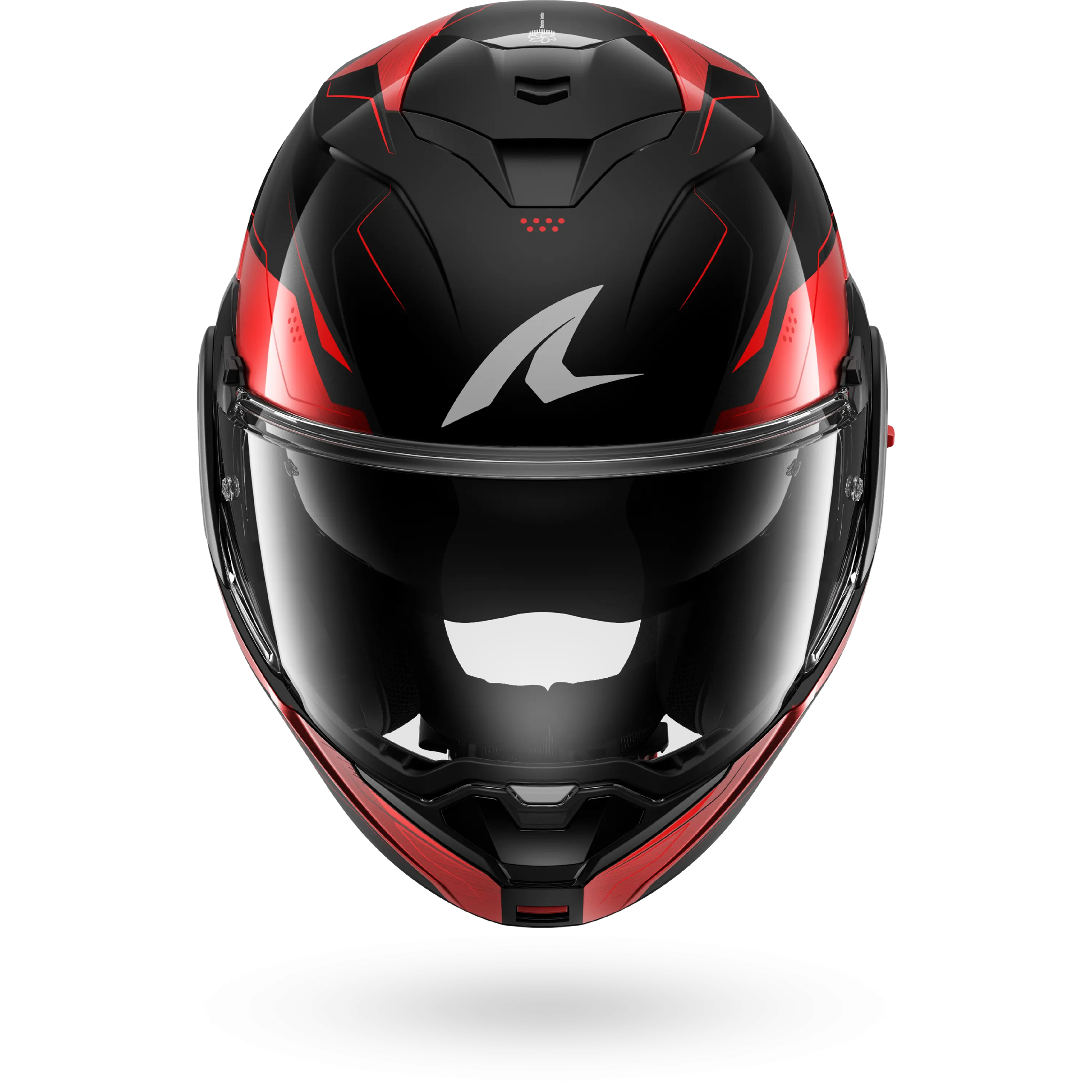 Casque Shark OXO MEKARIUM — Noir Chrome Rouge – Image 3