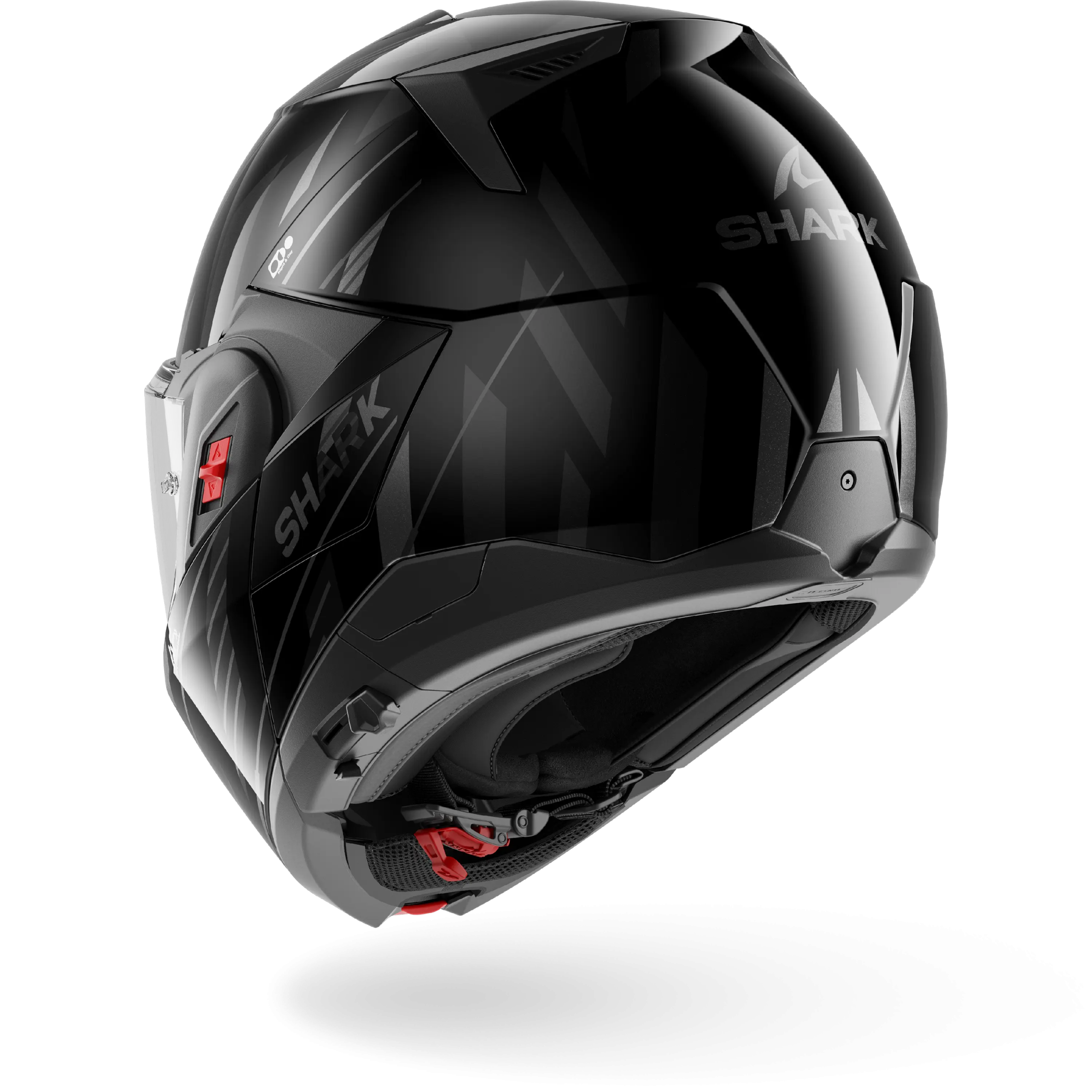 Casque Shark OXO DASHED — Noir Anthracite Argent – Image 2