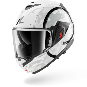 Casque Shark OXO GANG — Blanc Anthracite Argent
