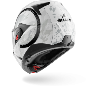 Casque Shark OXO GANG — Blanc Anthracite Argent
