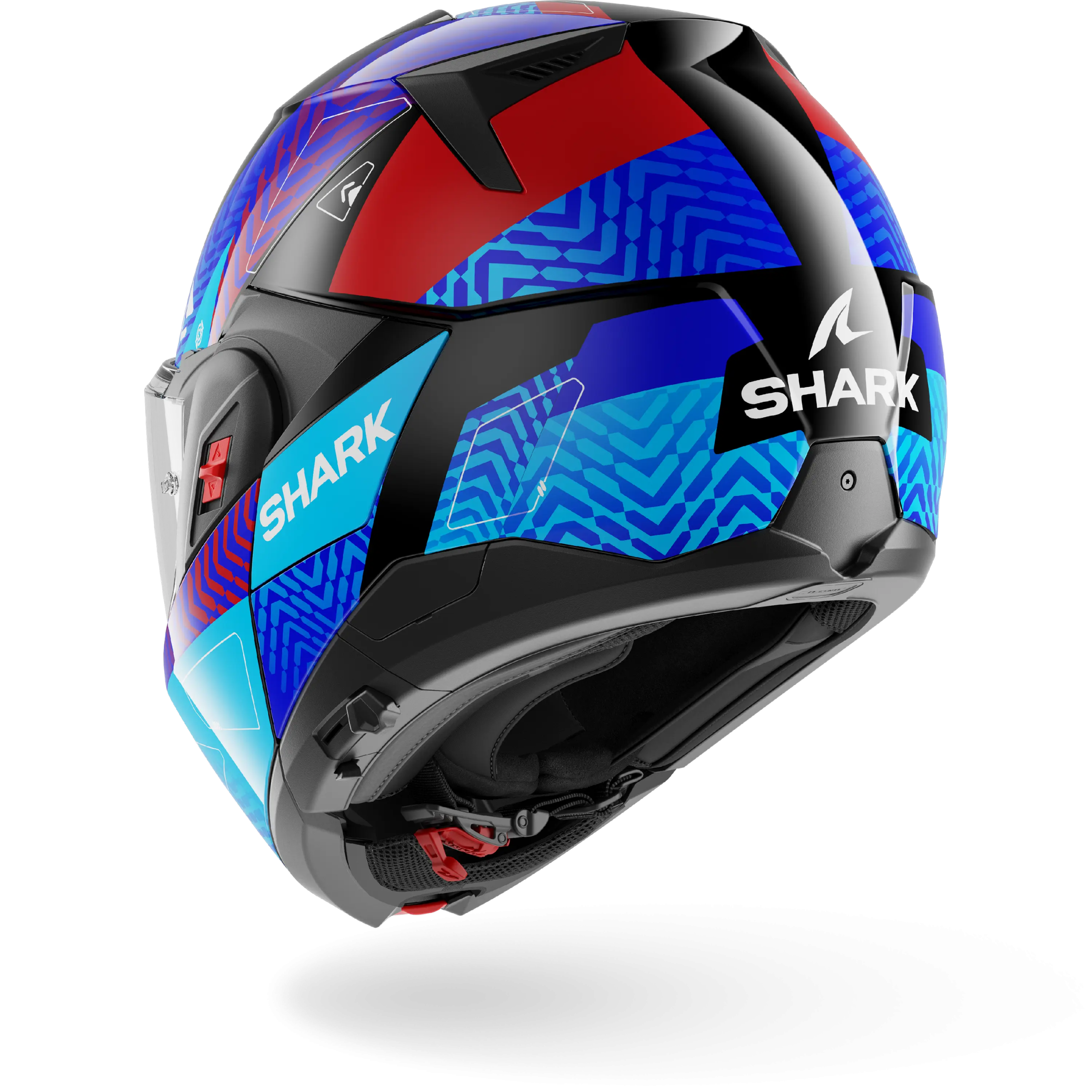 Casque Shark OXO READY — Noir Bleu Rouge – Image 2