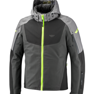 Blouson IXON BURNING — GRIS/NOIR/JAUNE VIF