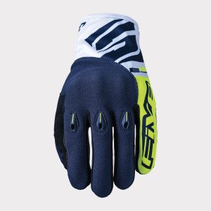 Gants Five E3 EVO — Jaune fluo / Bleu