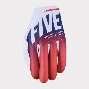 Gants Five MXF2 EVO — SPLIT Blanc / Rouge / Bleu
