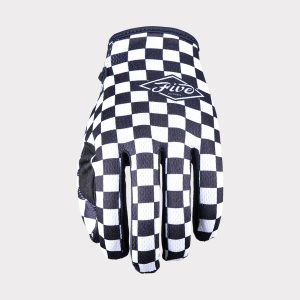 Gants Five MXF4 — FLAT TRACK Noir / Blanc