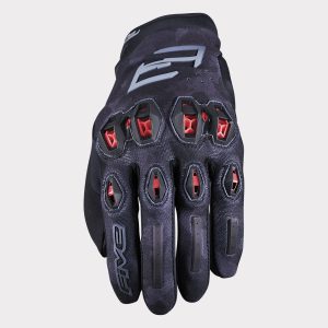 Gants Five STUNT EVO 2 — CAMO Noir / Rouge