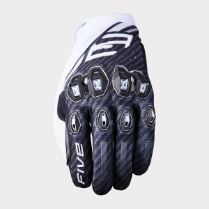 Gants Five STUNT EVO 2 — FIBER Noir / Blanc