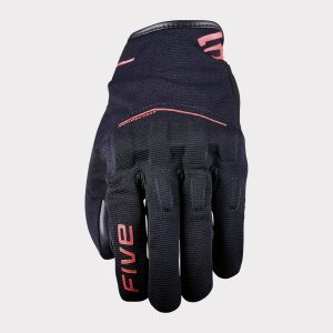 Gants Five RS4 EVO — Noir / Rouge fluo